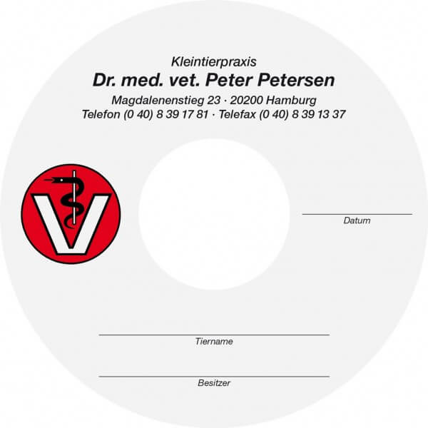 CD-Labels für Röntgen-CDs farbig