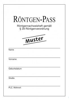 Röntgenpässe Dokumentenpapier