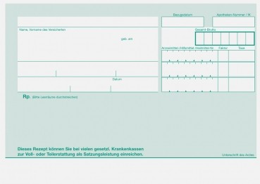 Grüne Privatrezepte - "Kein Kassenrezept"