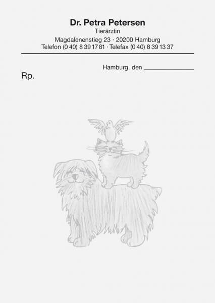 Privatrezepte mit Motiv