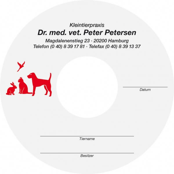 CD-Labels für Röntgen-CDs farbig