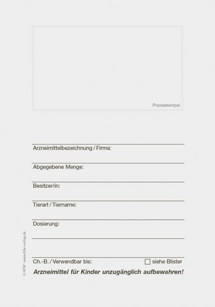 Medikamentenbeutel mit Stempelfeld