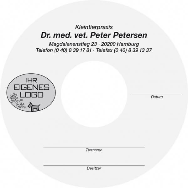 CD-Labels für Röntgen-CDs Schwarz/Weiß